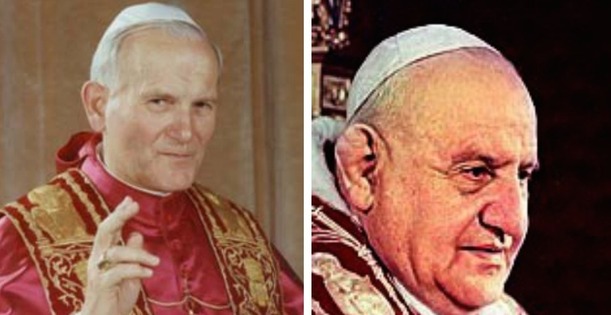 Giovanni Paolo II e Giovanni XXIII grande