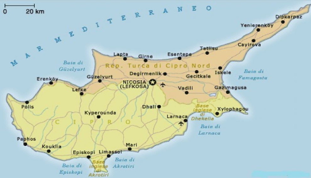 Cipro Mappa